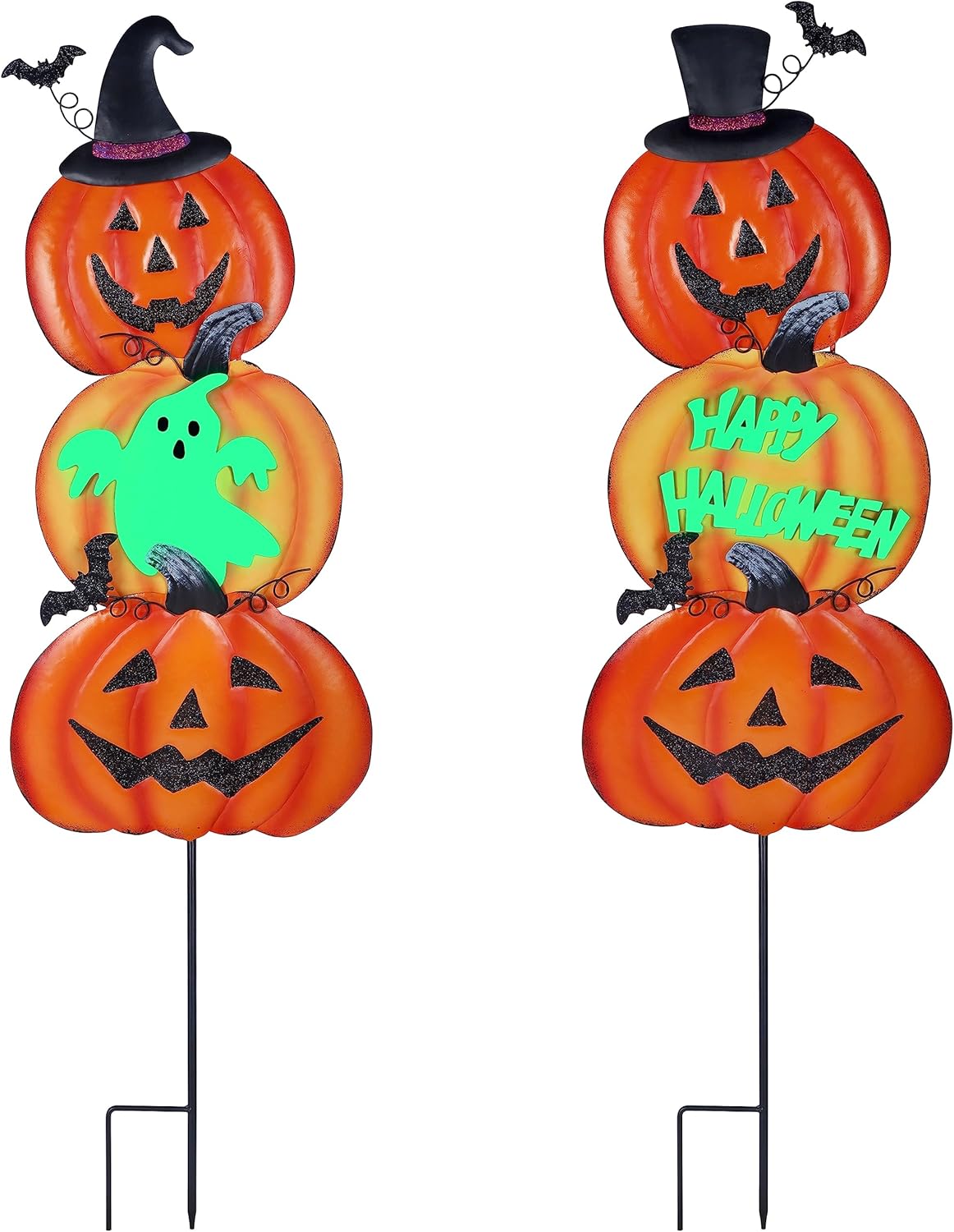Decorative Garden Stakes - Ridota Halloween Yard Decoration Stakes, Trick or Treat Happy Halloween Yard Signs for Halloween Outdoor Décor (B)