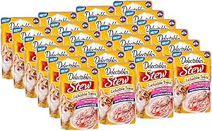 Delectables Stew Non-Seafood Recipe with Chicken & Duck Lickable Wet Cat Treats (Pack of 24)