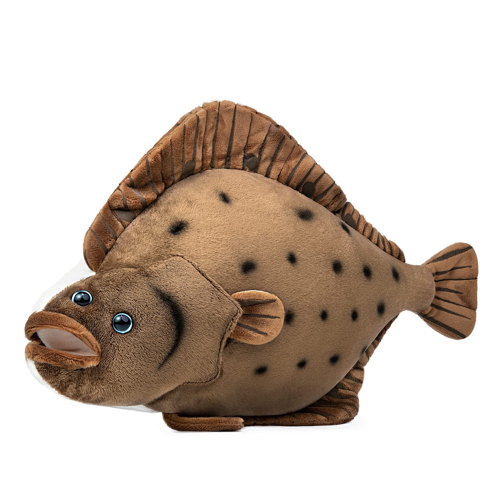 lilizzhoumax Simulation Flounder Fish Plush Toy 40cm/16inch Realistic Stuffed Animal Cute Cuddly Funny Super Soft Collection Sea Animal Home Decoration Gift for Boys Girls Kids Brown Age 4 5 6 7 8 — image 1