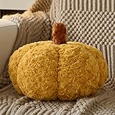ZCNYCLAM Pumpkin Pillow, Fall Decorative Pillows for Couch, Pumpkin Plush Throw Pillows for Bed (Yellow, 11 Inches)