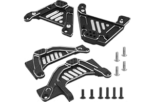 CNC Aluminum Front & Rear Shock Hoops Shock Towers Mounts Bracket Compatible with Axial SCX6 Jeep JLU Wrangler 1/6 RC Crawler