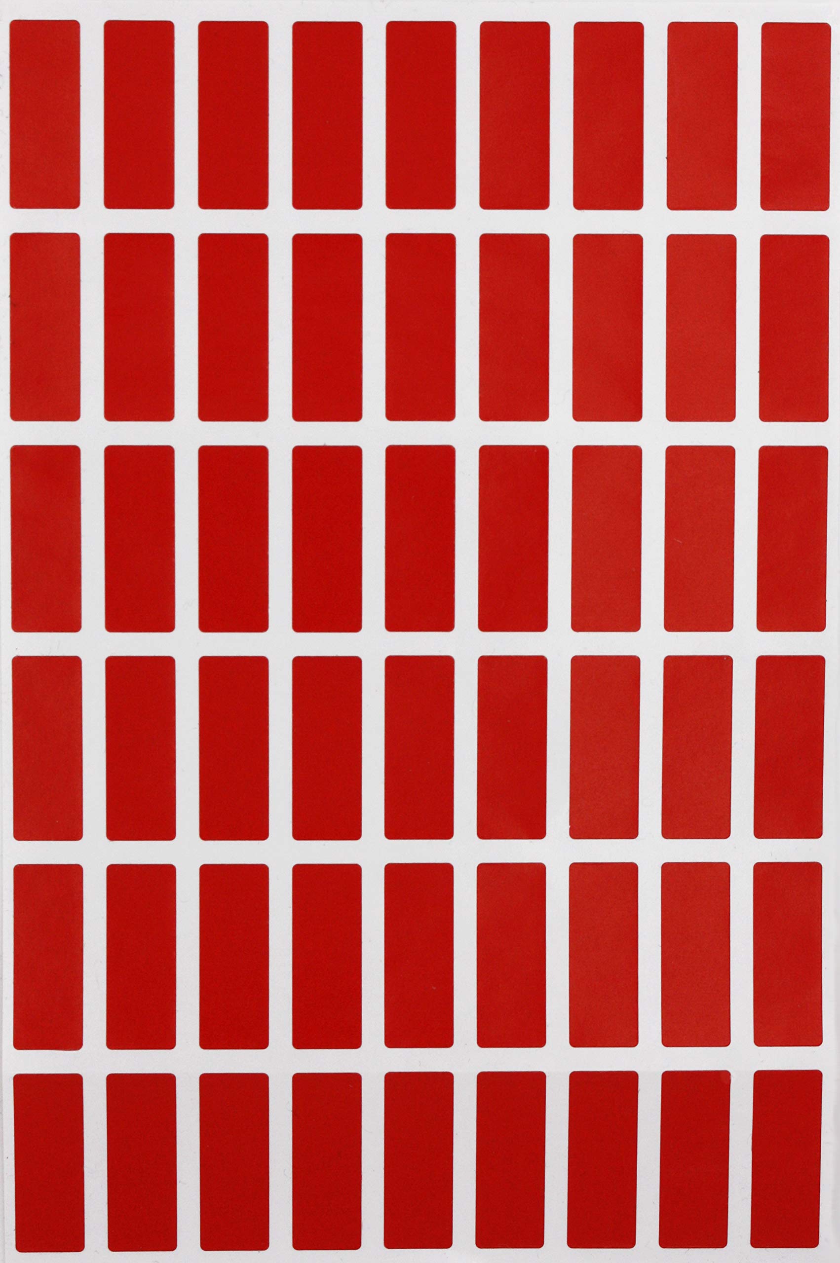 Blank Color Coding Labels 2.5 cm x 1 cm - Red Name Labels - 25 mm x 10 mm - 810 Pack by Royal Green