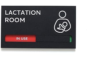 Kubik Letters Lactation Room Sign with Slider for Dual Messages Room Status (AVAILABLE or IN USE)