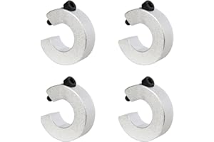 SINOAXISSPACE SBR16 Linear Rail Stop Collar 16mm Bore 35mm OD 10mm Thick Clamp on Shaft Collar with M5 Set Screw Aluminum Alloy for Motion Guide Shafts (4 Pack)