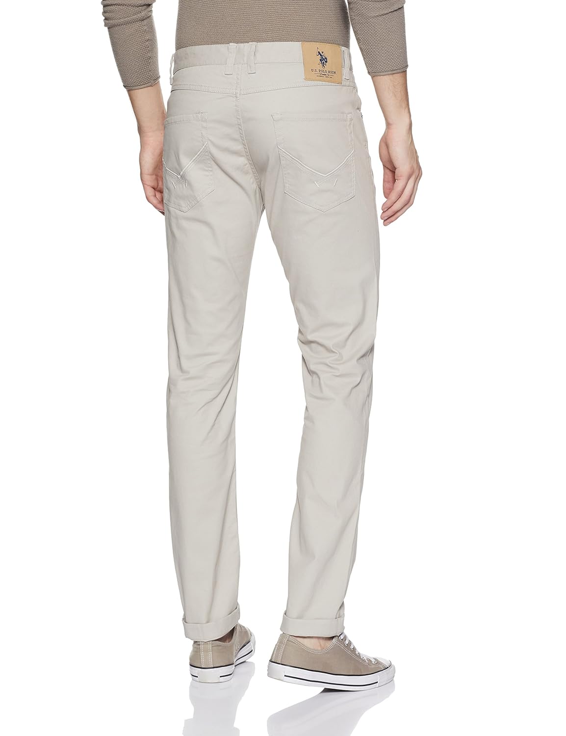 us polo association men's straight fit casual trousers