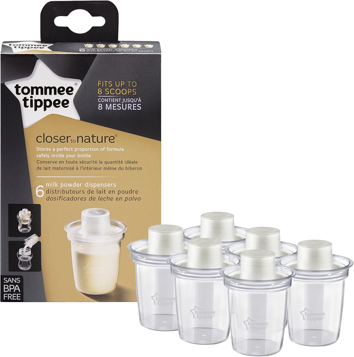 Tommee Tippee Formula Dispensers, 6 Count: Health & Personal Care