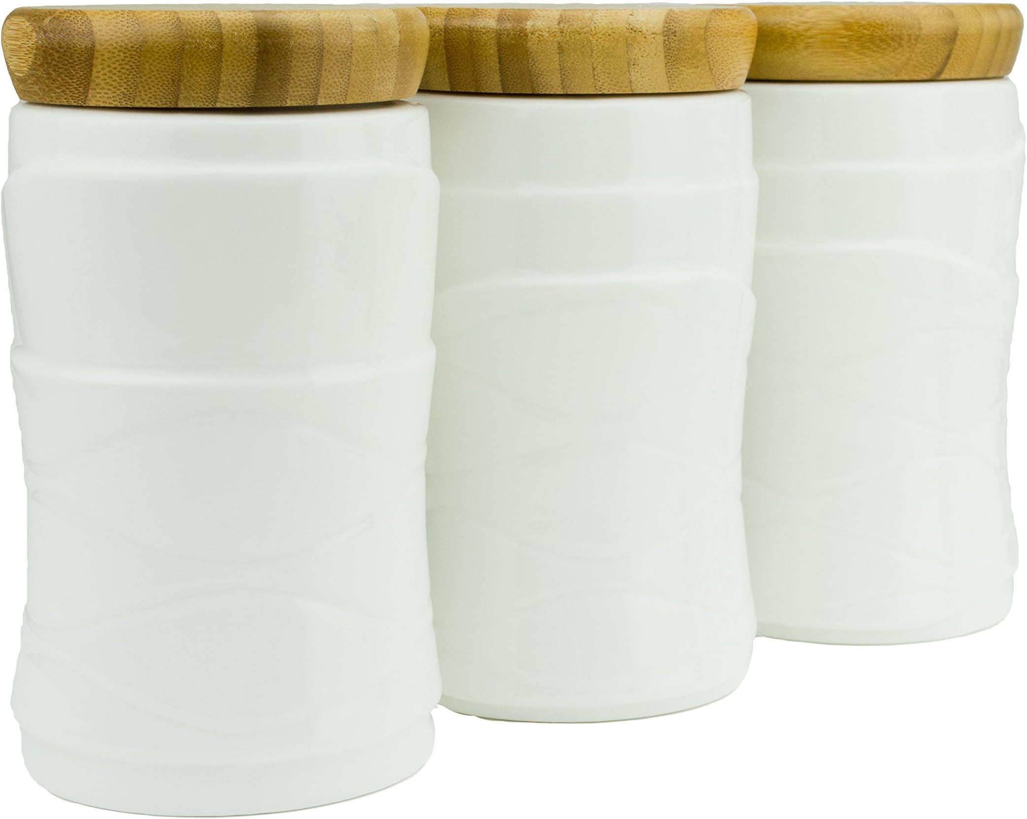 Deluxe Modern 3-piece Ceramic Canister Set