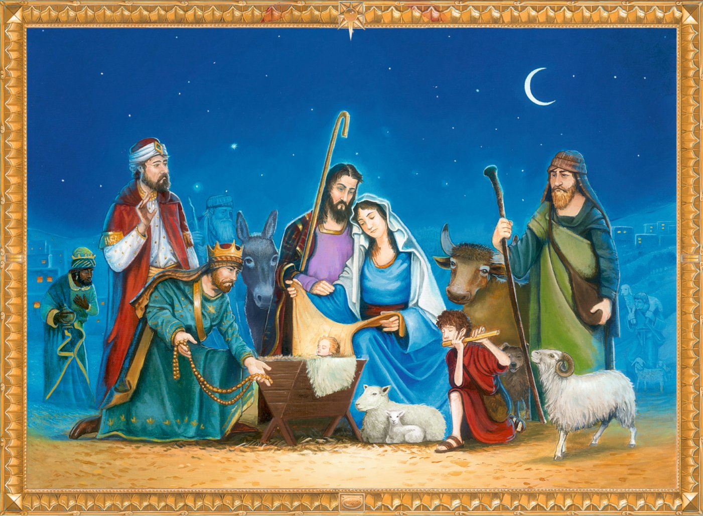 Coppenrath 'The Nativity' Traditional Advent Calendar with Nativity Story in Words and Pictures