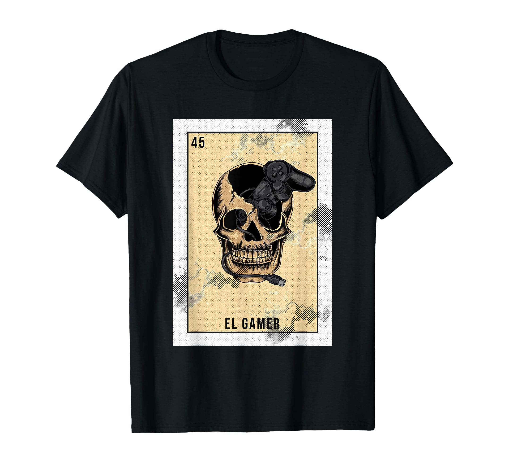 El Gamer Mexican Lottery gamer skull Bingo Card T-Shirt