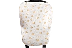 Copper Pearl Multi-Use Cover: Car Seat, Nursing, and Stroller Cover for Sun - Stretchy Fabric, All-Season Use, Stylish Designs, Easy Access for Moms - Chip