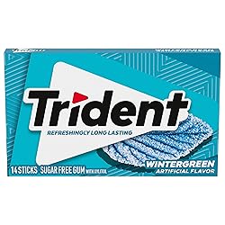 Trident Wintergreen Sugar-Free Chewing Gum, 12