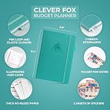 Clever Fox Budget Planner - Monthly Budgeting 12-Month Tracker A5 Turquoise view 2