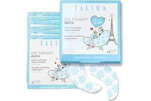 Talika Eye Therapy Patch - Instant Smoothing Patches - Mask For Dark Circles Puffiness & Tired Eyes - 6 Refills Reusable Under Eye Patches for Adults Skincare Eye Treatment