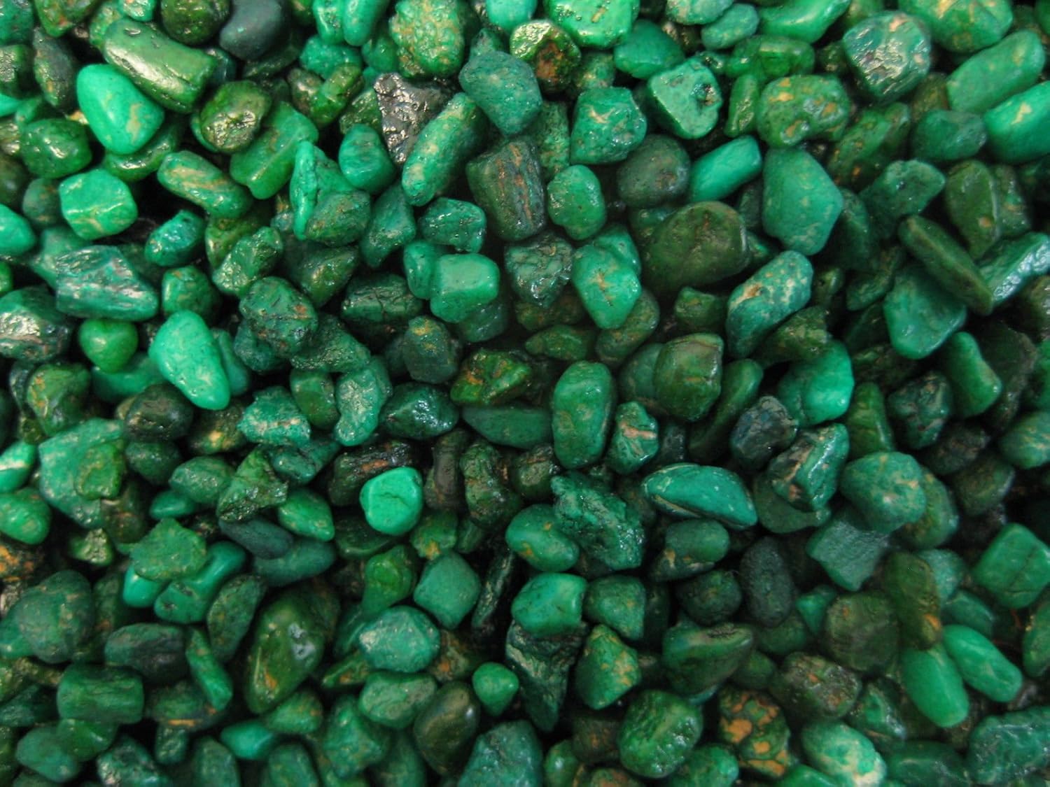 Aquarium Décor Gravel Pebbles Jade Aquarium Gravel Decorating Fish Bowl Terrarium 5 Pound Bag