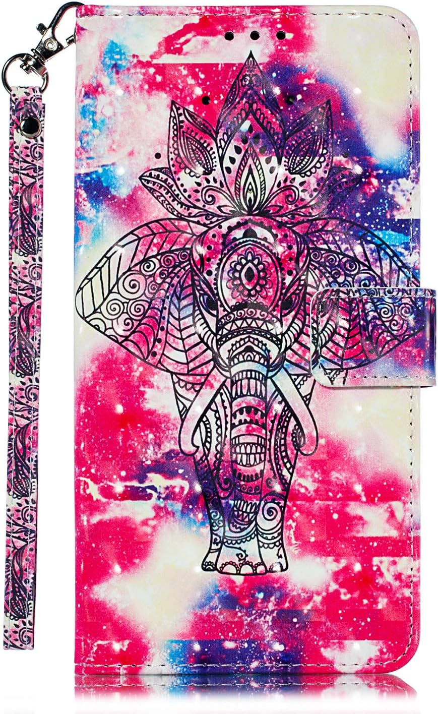 Nokia 5.1 Plus Phone Case, Shockproof Flip 3D Animal Art PU Leather Wallet Cases with Stand Magnetic Money Pouch Folio Gel Bumper Protective Cover for Nokia 5.1 Plus Elephant Totem