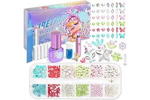 PLAINFYLORA 400 Pieces Brilliant Crystal Tooth Gem Kit for DIY Sparkling Smile Jewelry Making Kits