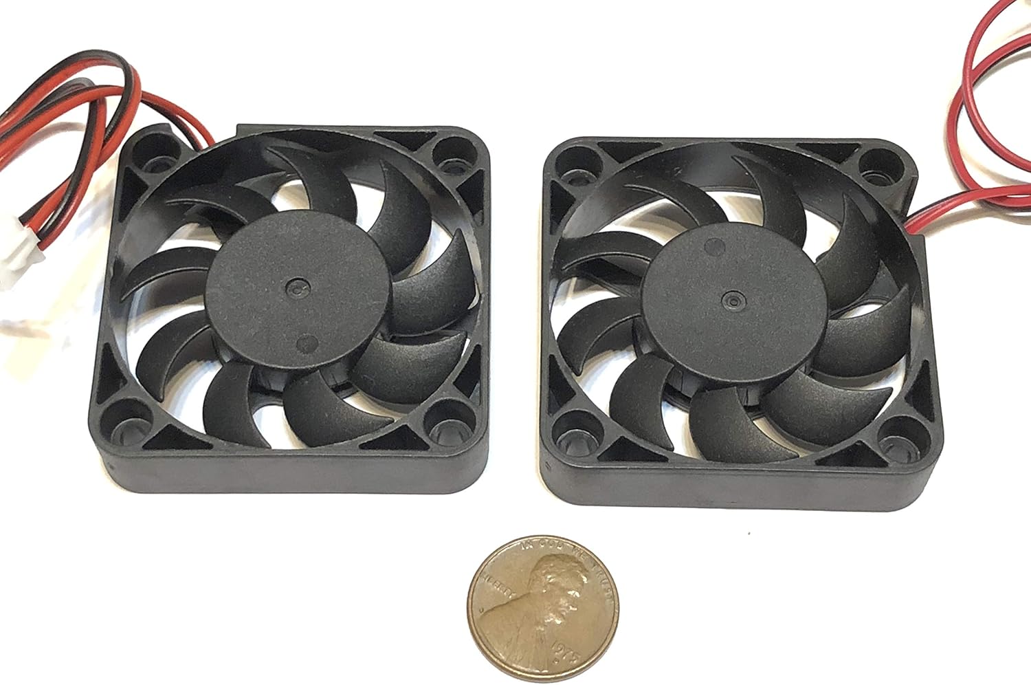 2 Pieces 12V 5010 2 Pin Computer fan 50MM 5CM pc cooling cool