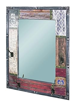 Haku-Möbel Wandgarderobe Metall Vintage 55 x 8 x 75 cm