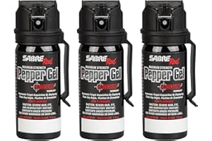 SABRE Crossfire Pepper Gel, Deploys At Any Angle, Maximizes Target Acquisition Against Multiple Threats, Belt Clip For Easy Carry, Fast Flip Top, Max Police Strength OC, Pepper Spray Option 1.5 fl oz