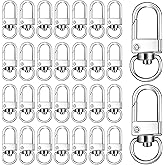 30Pcs Heavy Duty Metal Lobster Claw Clasps, Swivel Lanyards Snap Hooks with Key Rings Small Lobster Claw Clasp Keychain for Keychains Jewelry Making DIY Purse Bags Art Crafts（Silver）