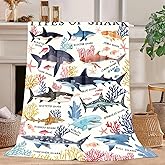Shark Blanket Shark Throw Blanket Super Soft Plush Flannel Fleece Bedding Gifts for Boys Girls Men Women Lovers Adults Stuff for Couch Sofa Bed Room Decor 40"X50"