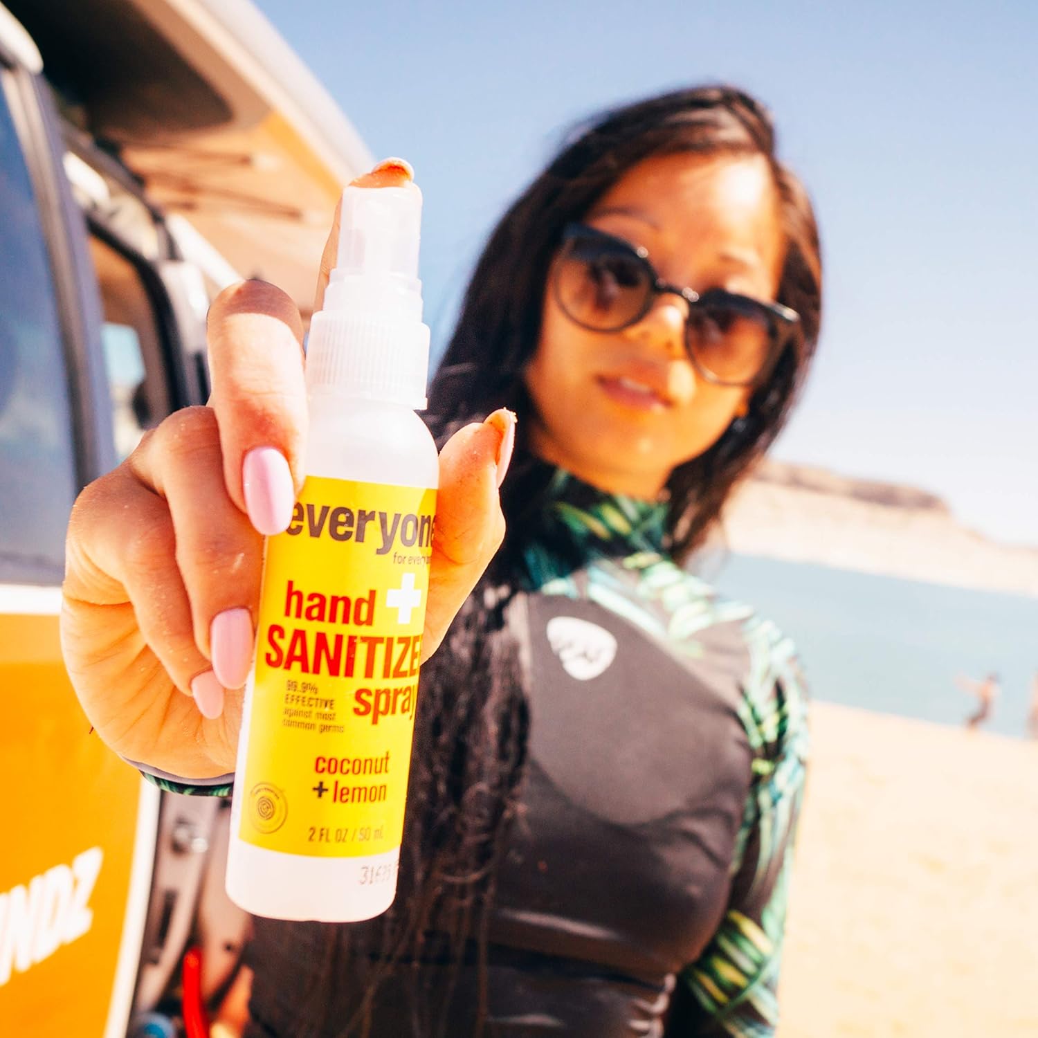 Everyone Hand Sanitizer Spray: Coconut and Lemon, Travel Size, 2 Ounce, 6 Count : Beauty