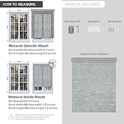 Boolegon Light Filtering Roller Shades for