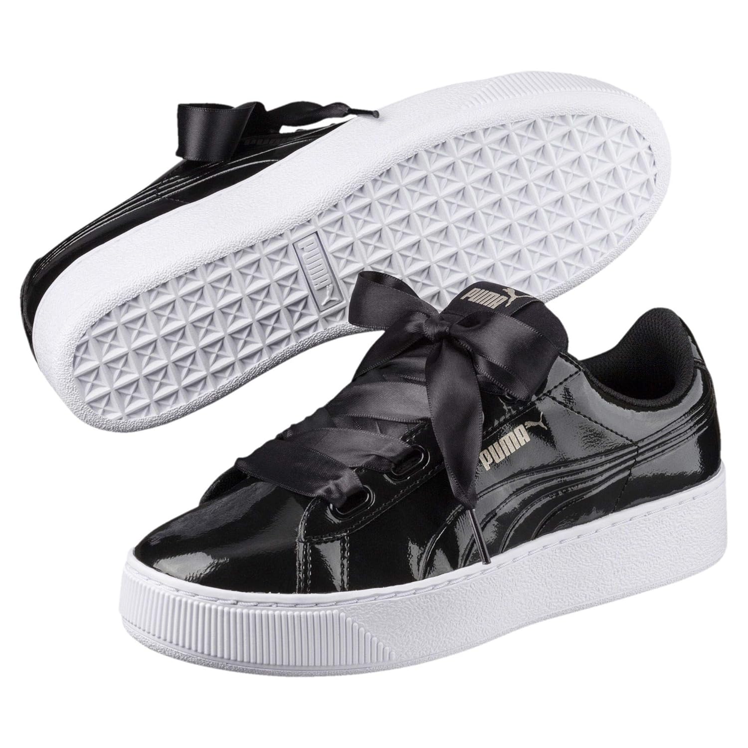 puma vikky platform ribbon p white