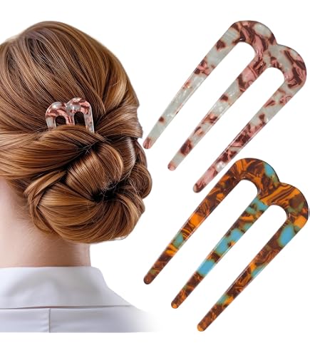 Amazon.com : French Amie Tri Prongs Caramel 3 display picture 1