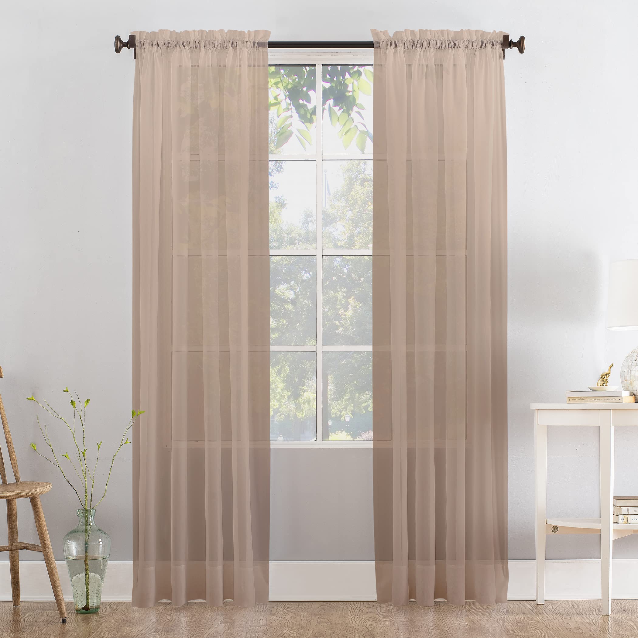 Megachest Woven Voile Slotted Panel(1 Inch+3 Inch). Buy One Panel Get One Free. 56 Inch wide x 90 Inch Drop (taupe)