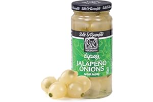 Sable & Rosenfeld Vermouth Tipsy Jalapeño Onions, 5 oz Jar (Pack of 1), Stuffed Pickled Silverskin Cocktail Onions, Kosher, Gluten-Free Martini Garnish