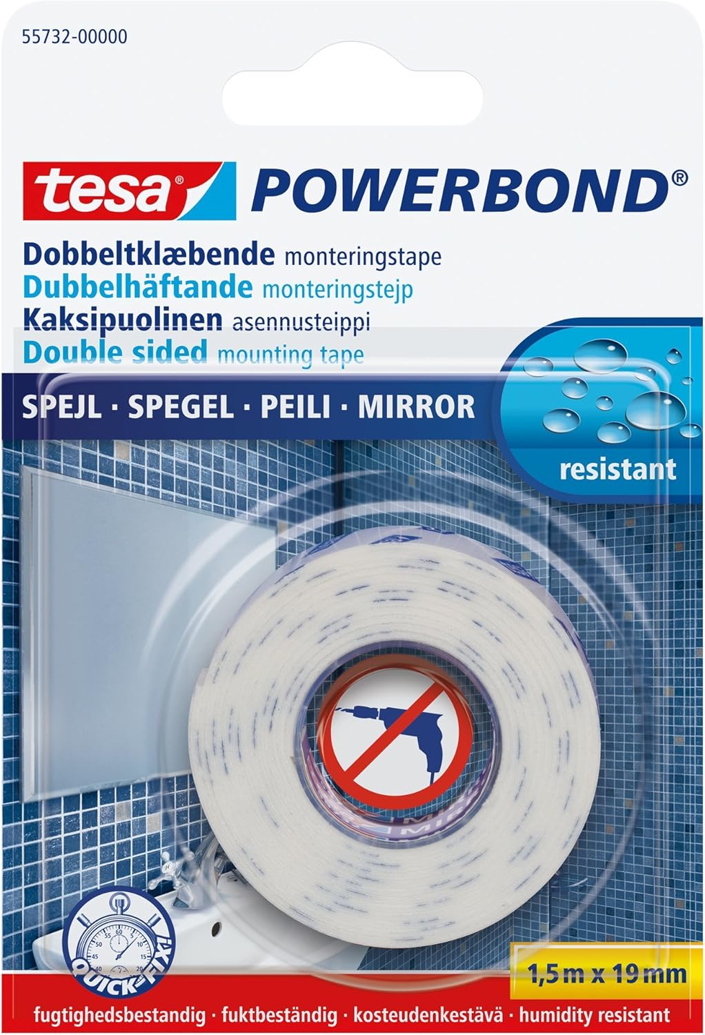 Tesa Mirror Double Sided Mounting tape, 19 mm x 1.5 m Amazon.ca Tools
