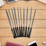 Eruinfang 10pcs Needle Diamond File Set Black 140x3mm for Wood Metalworking view 2