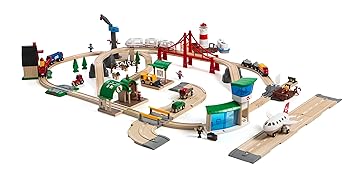 BRIO World 33766 - Großes BRIO World Premium Set, Kunststoffboxen, Eisenbahn