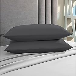 1000 Thread Count King Dark Grey Pillowcases Set of