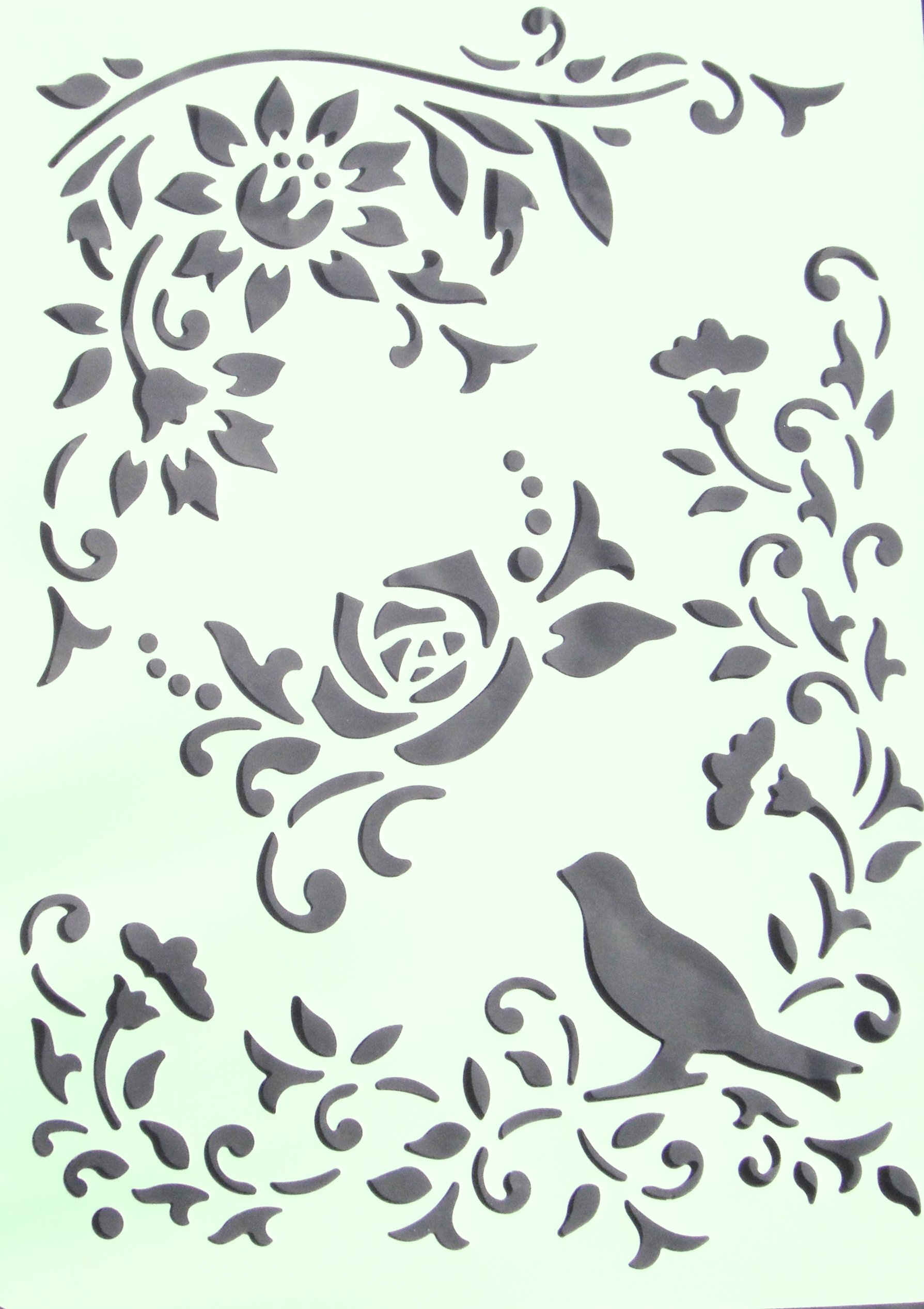 Wall Stencil with Stencil Brush No.1