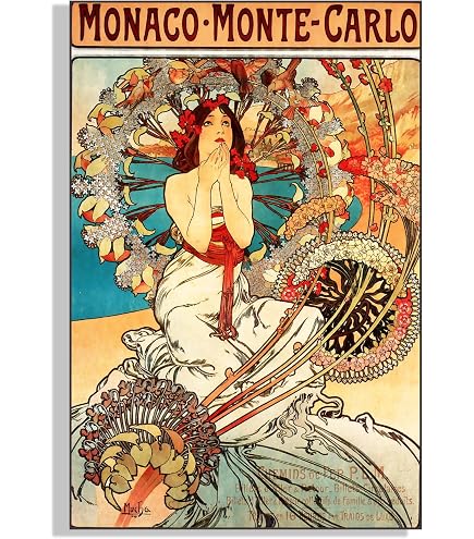 Wee Blue Coo Kunstdruck 'Alphonse Mucha Zodiac 1896' – 30x41 Cm, Hochwertiges Papier, Für Wanddekoration