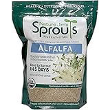 Nature Jims Alfalfa Sprout Seeds – 16Oz Organic Sprouting Seeds – Non-GMO Premium Alfalfa Seeds – Resealable Bag for Longer F