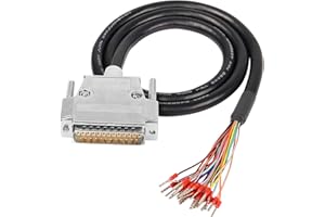 XMSJSIY DB25 Connector Adapter RS232 25 Pin Serial Extension Cable Solderless 25-Pin Port Breakout Replacement Cable with Bar