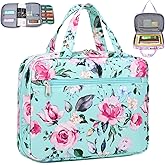 Octsky Bible Cover Case for Women Bible Organizer Book Carrying Bag for Medium and Large Bibles, Floral Lake