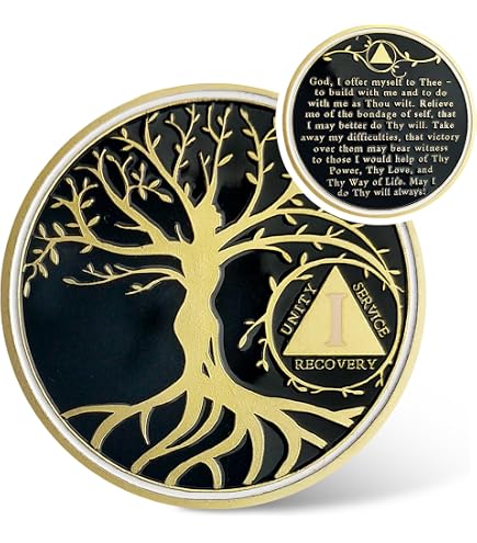 Pièces de sobriété de 1 an, arbre de vie jetons de sobriété 1 an médaillons AA | NA AA Sobriety Chips Recovery Coins Sober Tokens for Narcotiques Alcooliques Anonymous Recovery Sober Gifts Pièces de sobriété de 1 an, arbre de vie jetons de sobriété 1 an médaillons AA | NA AA Sobriety Chips Recovery Coins Sober Tokens for Narcotiques Alcooliques Anonymous Recovery Sober Gifts
