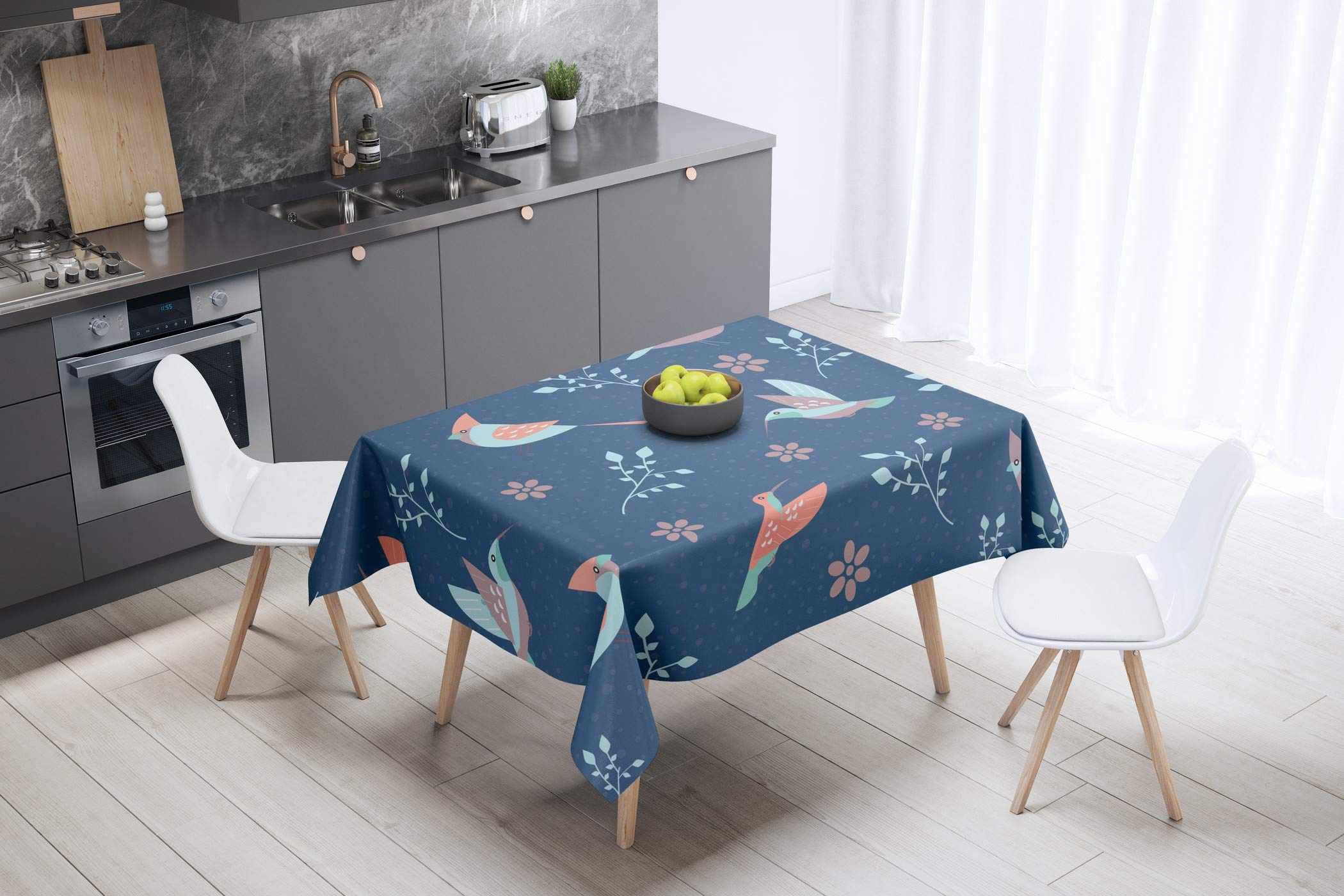 Bonamaison Kitchen Decoration, Tablecloth, 140cm x 140cm - Designed and Manufactured in Turkey