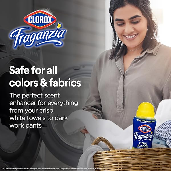 CLOROX FRAGANZIA IN-WASH SCENT BOOSTER CRYSTALS IN CITRUS BLOSSOM SCENT, TWINPACK OF 2X 18OZ, TOTAL 36OZ | LAUNDRY SCENT BOOSTER CRYSTALS | CITRUS BLOSSOM, LIGHT CITRUS LAUNDRY FRAGRANCE CRYSTALS