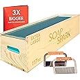 Extra Large Soap Making Kit for Adults — 7.3lbs (117 oz) — Silicone Soap Molds for Soap Making, Wooden Rectangle Soap Mold, Thick Glass Lid & Stainless Steel Cutters - A Unique Christmas Gift Idea