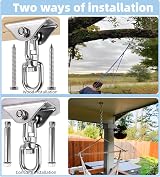 HOMPER Heavy Duty Swing Hangers 450KG 304 Stainless Steel 360° Rotating view 6