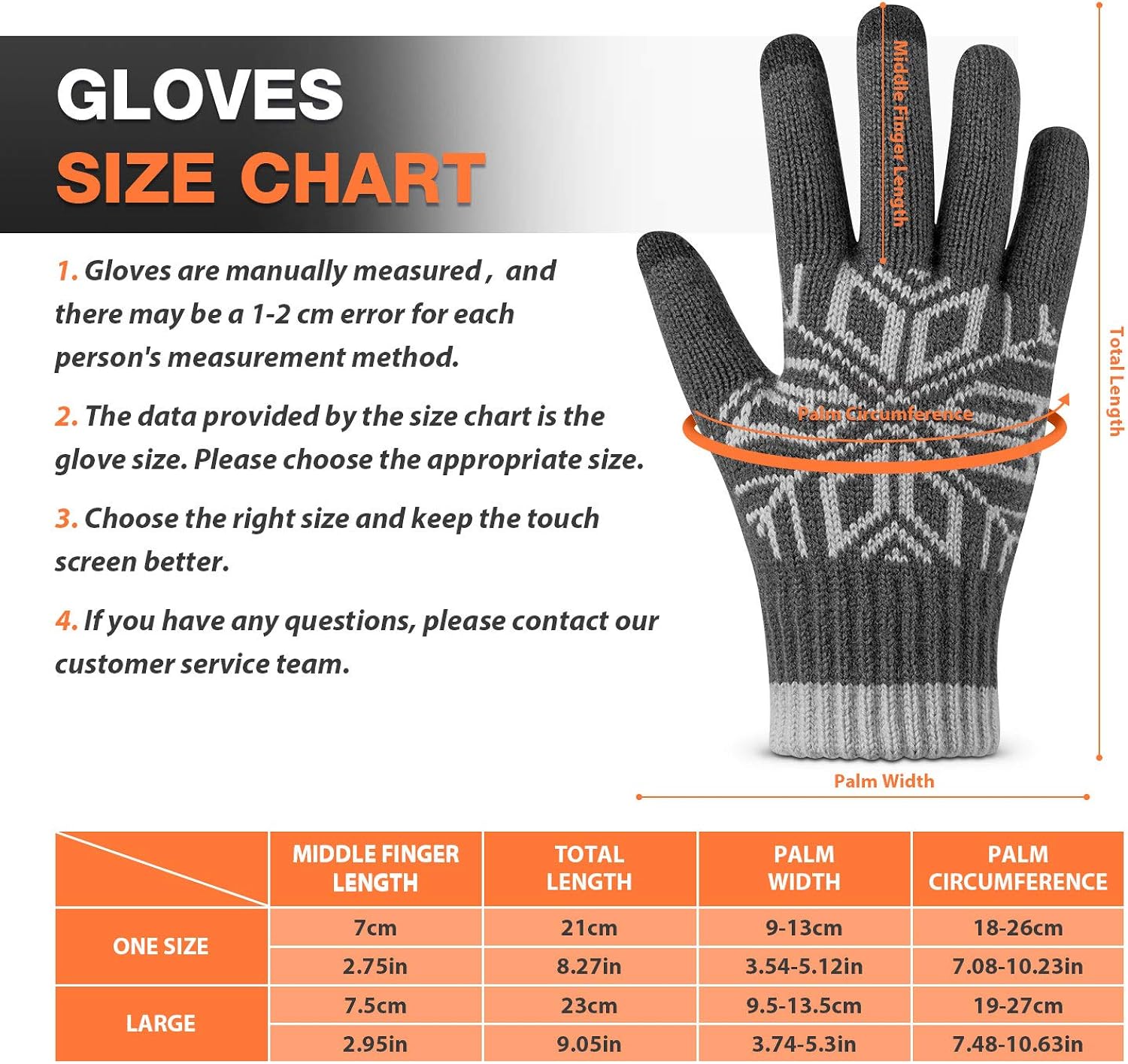 Pvendor Winter Gloves Touch Screen Warm Knit Gloves, Soft Wool Lining Elastic Cuff, Anti-Slip Rubber Design Warm Gloves for Men Women : Clothing