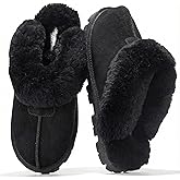 Project Cloud 100% Genuine Leather & Australian Shearling Slippers for Women - Cozy Memory Foam Women's Slippers (Hedy)