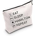 TSOTMO Hamilton Gift Eat Sleep Hamilton Repeat Cosmetic Bags Broadway Musical Gift Hamilton Fans Gift for Her (REPEAT)