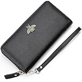 AnnabelZ Women Wallet RFID Blocking Ladies Clutch Purses Long Wristlet Wallets for Women