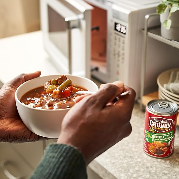 CAMPBELL’S CHUNKY HEALTHY REQUEST SOUP, BEEF SOUP WITH COUNTRY VEGETABLES, 18.8 OZ CAN